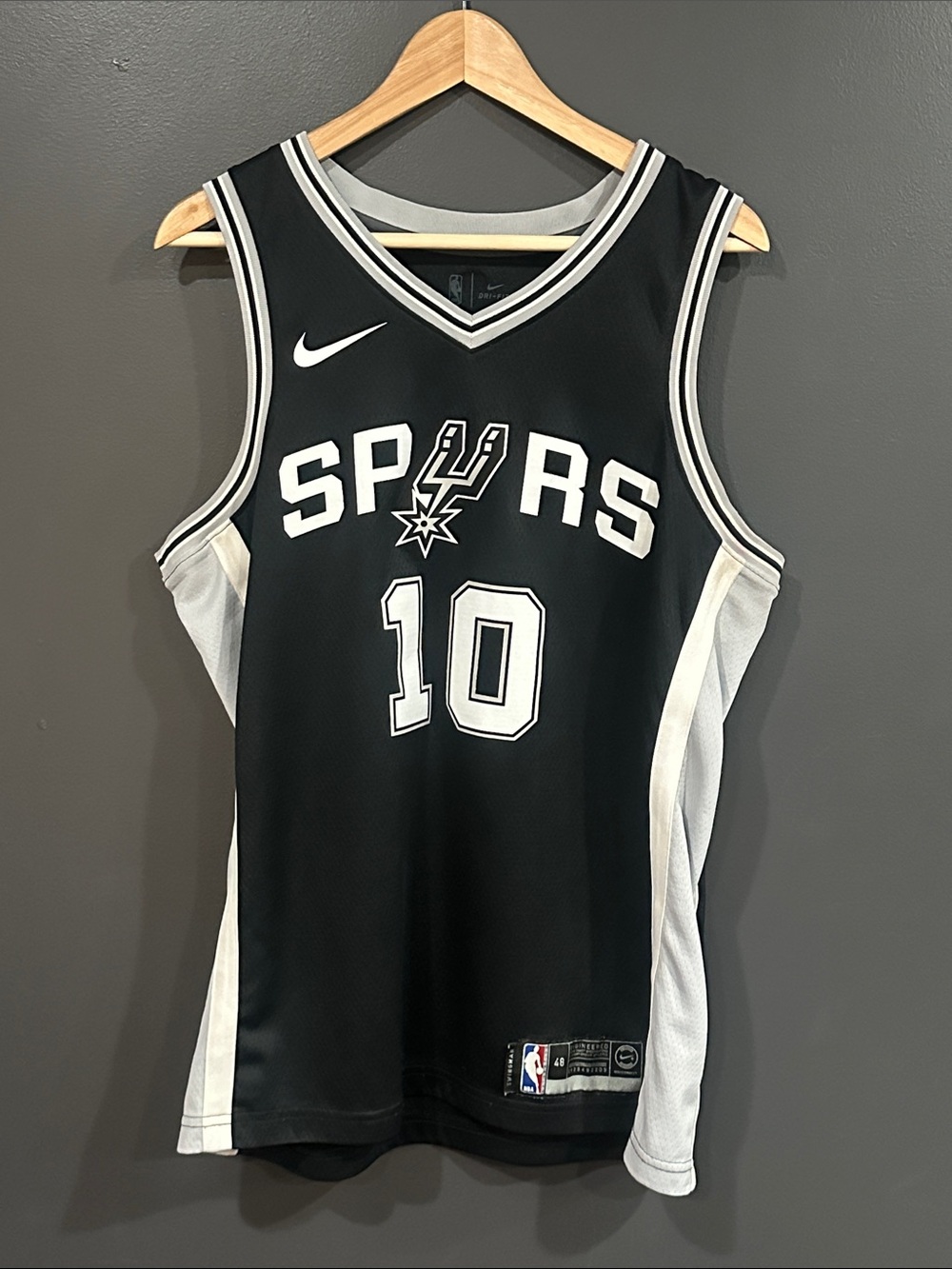 Nike Spurs #10 Black and White Basketball Jersey DeRozan